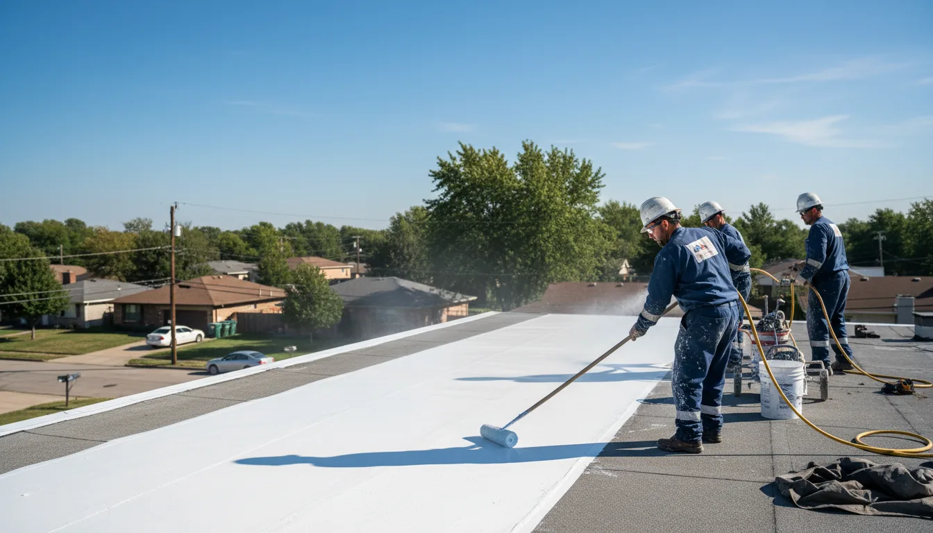 Commercial roof coating in Camden, MI near me